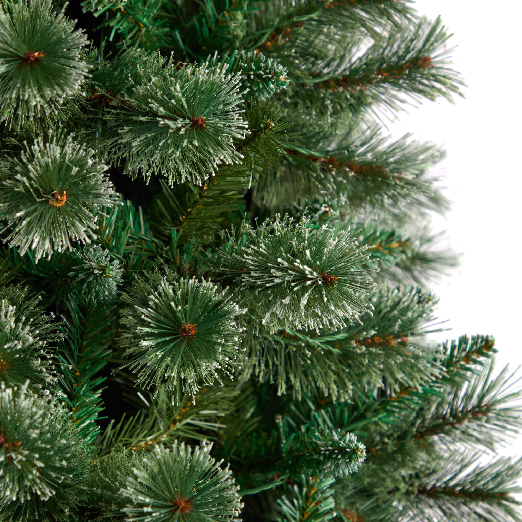 8ft. Pre-Lit Wisconsin Snow Tip Pine Artificial Christmas Tree, Clear LED Lights
